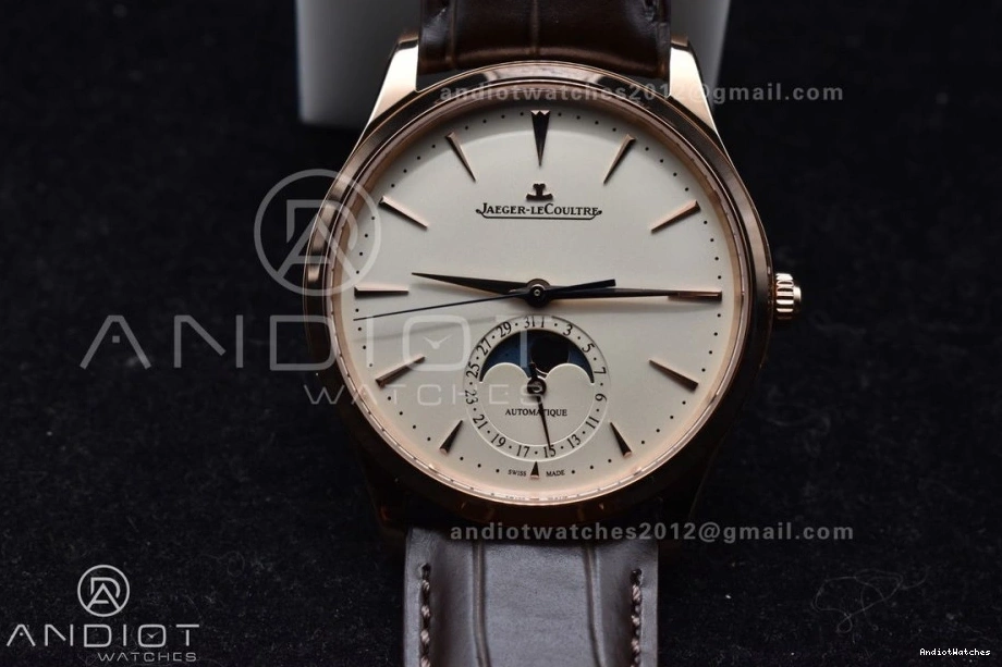 SA925 FreshLook Edition 1:1 Thin Master White Ultra Leather 908 Clone Best Moon Super on Dial APSF RG Strap Brown 0204